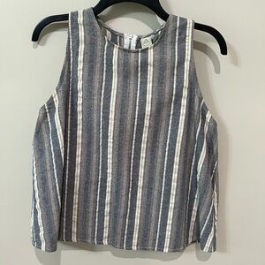 Paper Crane Blue and White Striped Tank Top